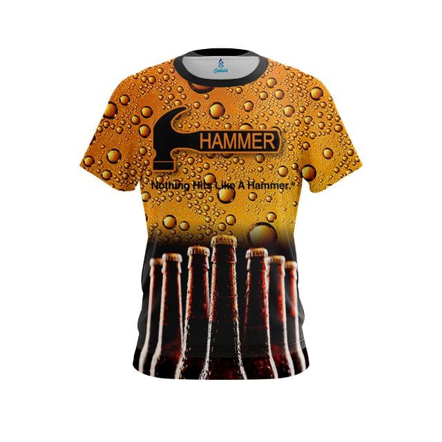 Hammer Black And Gold Liquid Marble Quick Ship CoolWick Sash Zip Bowling  Jersey