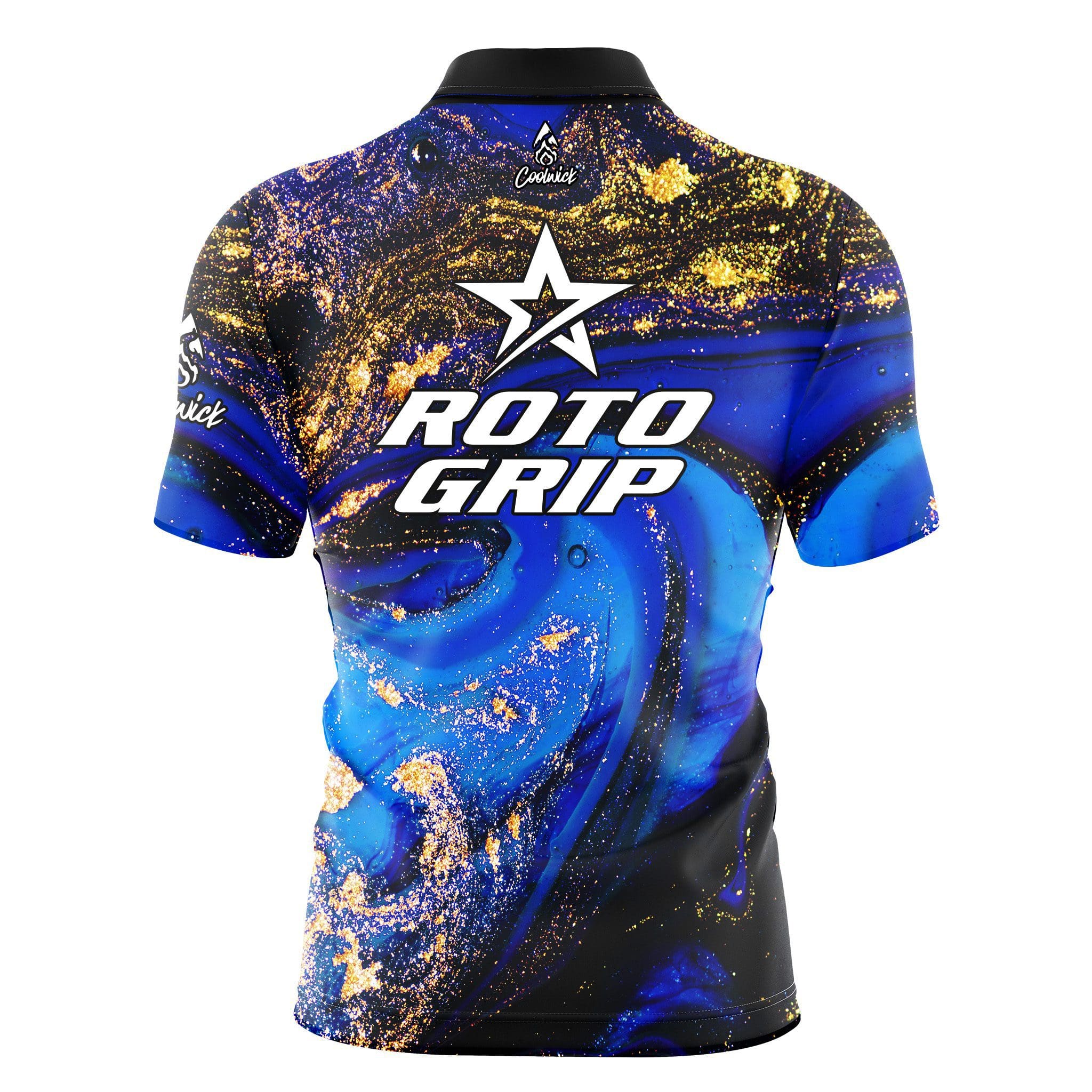 Roto Grip Blue and Yellow Color Swirl CoolWick Bowling Jersey - red/OSFA