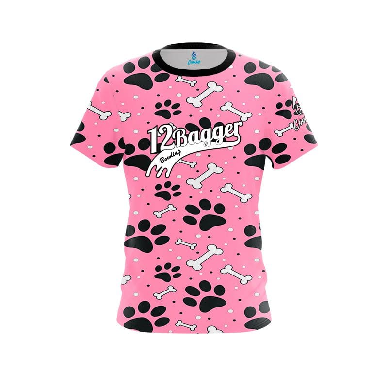 Image of 12Bagger Pink Paws and Bones CoolWick Bowling Jersey