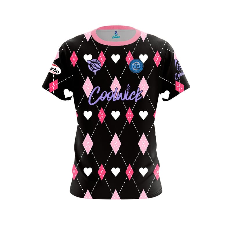 Image of Signature Madison Beck Valentine's Day Argyle CoolWick Bowling Jersey