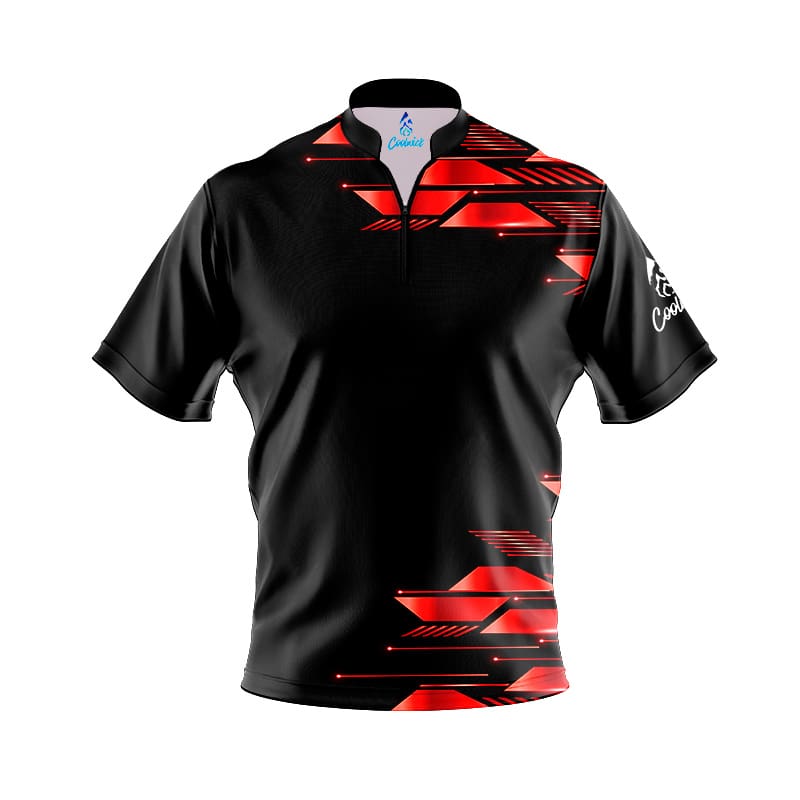 Image of Red Luxury Strikes Fast Track CoolWick Bowling Jersey - Plain