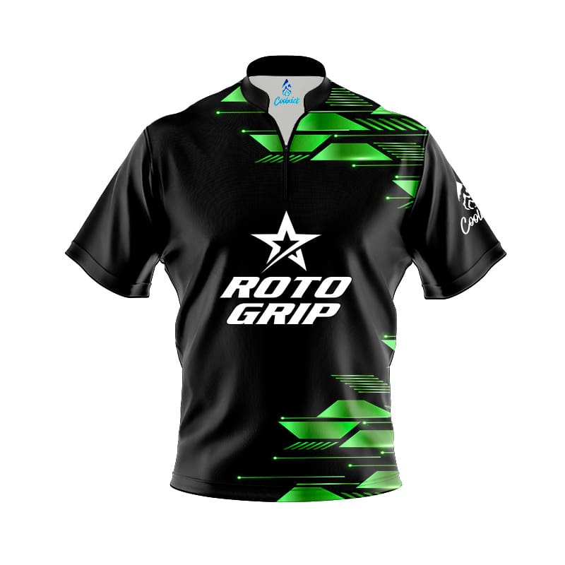 Image of Green Luxury Strikes Fast Track CoolWick Bowling Jersey - Roto Grip