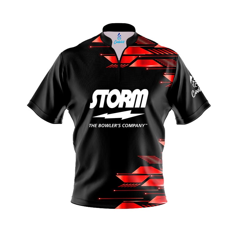 Image of Red Luxury Strikes Fast Track CoolWick Bowling Jersey - Storm Bowling